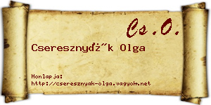 Cseresznyák Olga névjegykártya