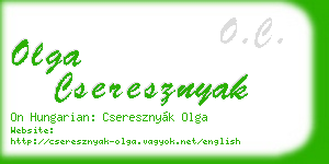 olga cseresznyak business card